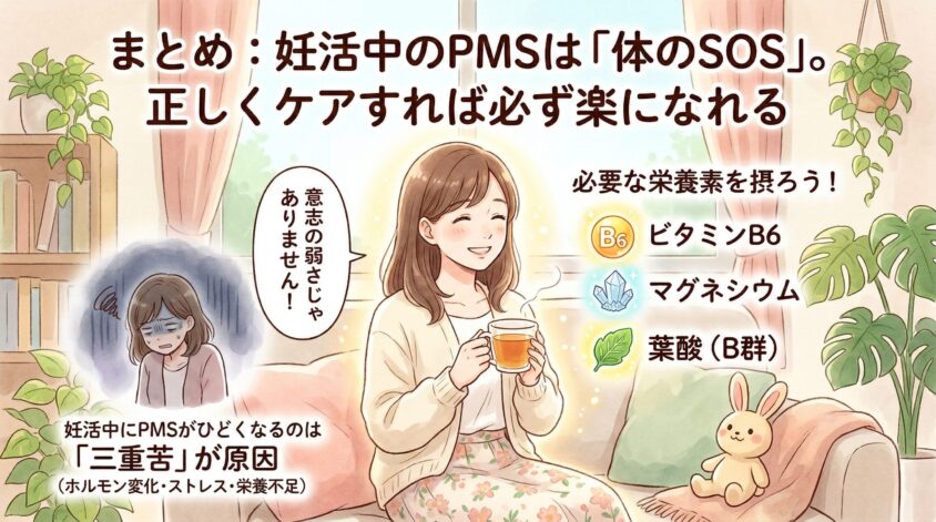 まとめ：妊活中のPMSは「体のSOS」。正しくケアすれば必ず楽になれる