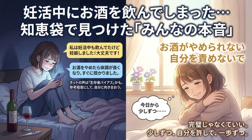 妊活中にお酒を飲んでしまった&hellip;知恵袋で見つけた「みんなの本音」