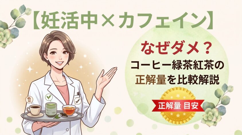 【妊活中×カフェイン】なぜダメ？コーヒー緑茶紅茶の正解量を比較解説