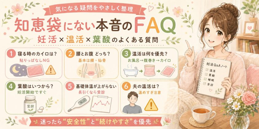 知恵袋にない本音のFAQ：妊活&times;温活&times;葉酸のよくある質問
