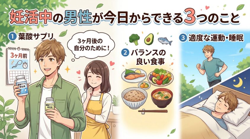 妊活中の男性が今日からできる3つのこと