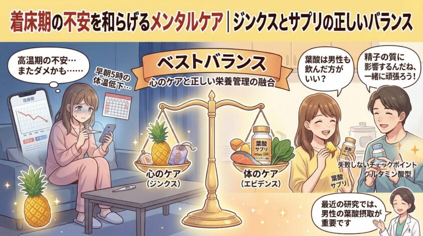 着床期の不安を和らげるメンタルケア｜ジンクスとサプリの正しいバランス