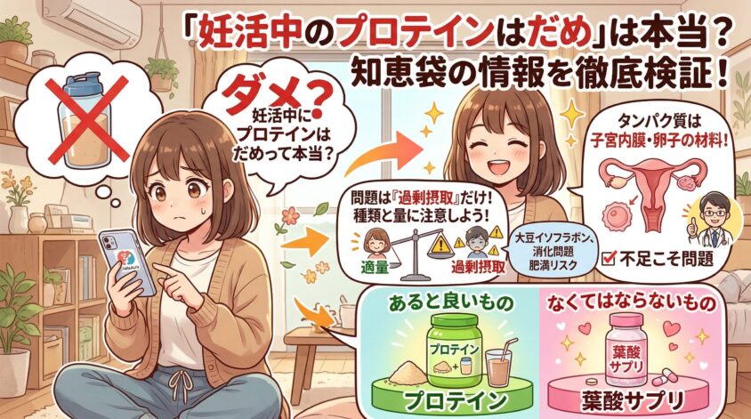 「妊活中のプロテインはだめ」は本当？知恵袋の情報を検証してみた