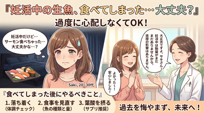 妊活中にお寿司・刺身を食べてしまった&hellip;大丈夫？