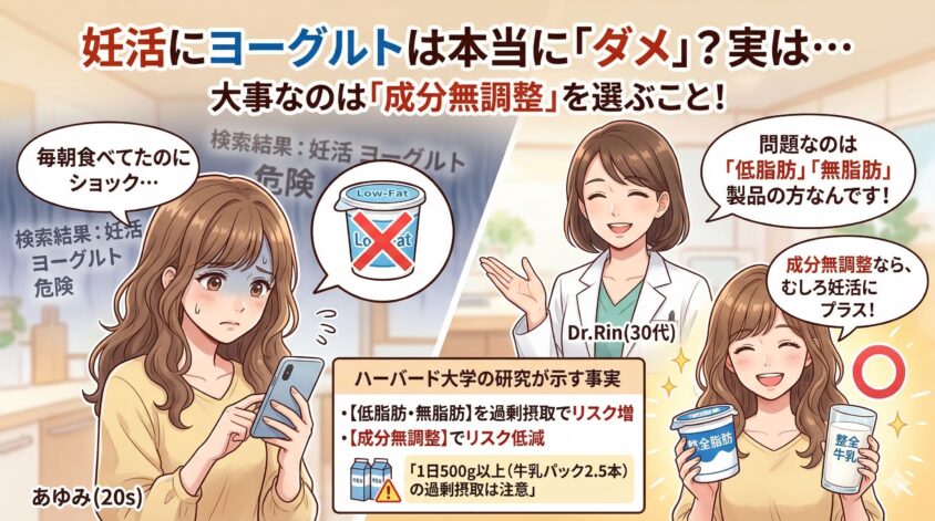 妊活中にヨーグルト・牛乳は本当に「良くない」「ダメ」なのか？