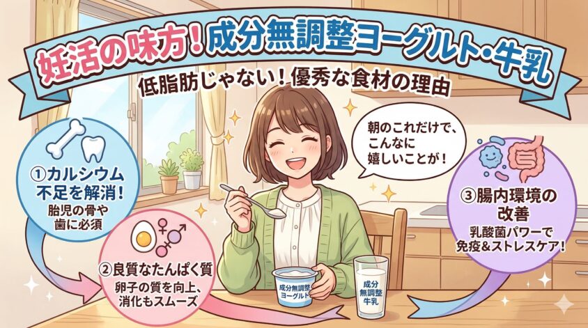 成分無調整のヨーグルト・牛乳はむしろ妊活の味方！その理由