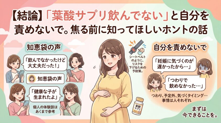 妊娠中に葉酸サプリを飲んでないと本当にまずいの？【結論から】