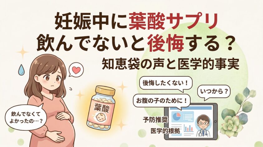妊娠中に葉酸サプリ飲んでないと後悔する？知恵袋の声と医学的事実