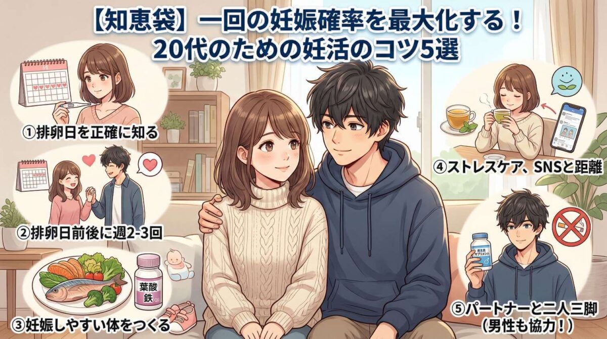 【知恵袋】一回の妊娠確率を最大化する!20代のための妊活のコツ5選
