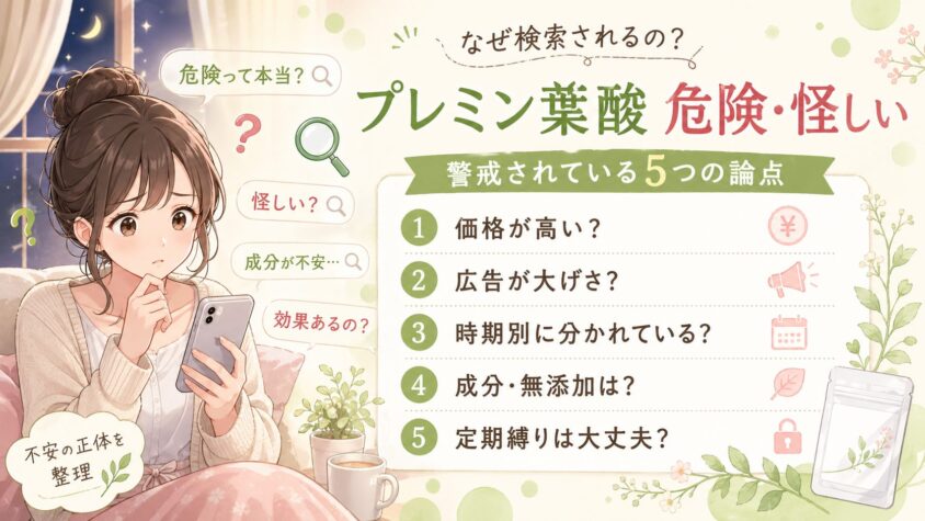 なぜ「プレミン 葉酸 危険・怪しい」と検索されるのか