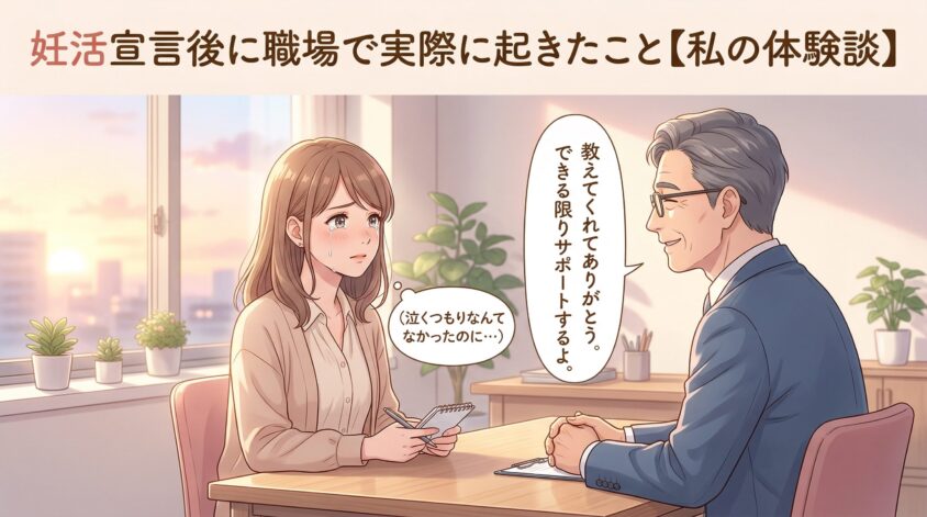 妊活宣言後に職場で実際に起きたこと【私の体験談】