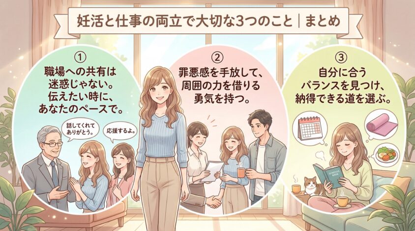 妊活と仕事の両立で大切な3つのこと|まとめ