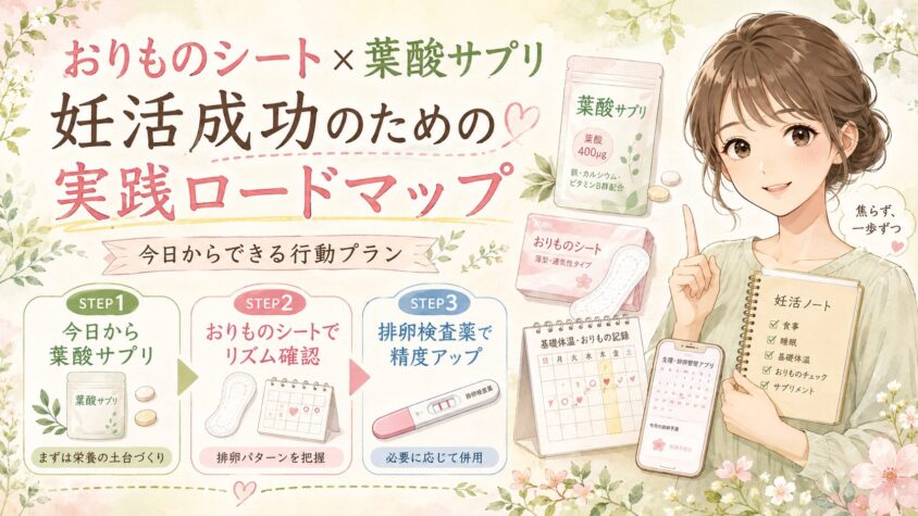 おりものシート×葉酸サプリ|妊活成功のための実践ロードマップ