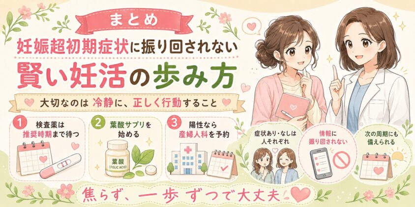 まとめ:妊娠超初期症状に振り回されない、賢い妊活の歩み方