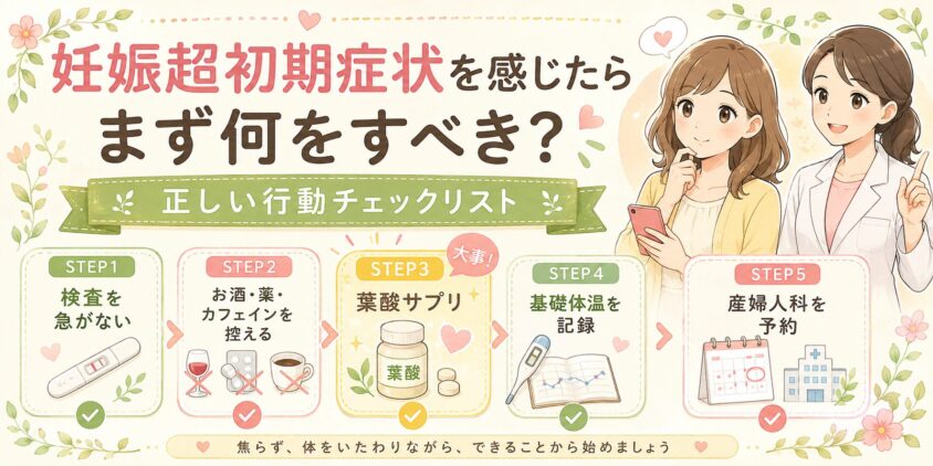 妊娠超初期症状を感じたら、まず何をすべき?正しい行動チェックリスト