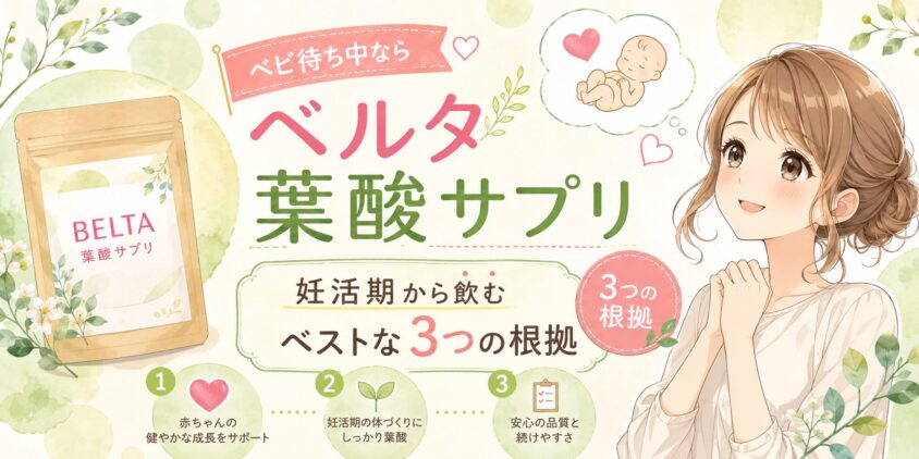 ベビ待ち中ならベルタ葉酸サプリ|妊活期から飲むベストな3つの根拠