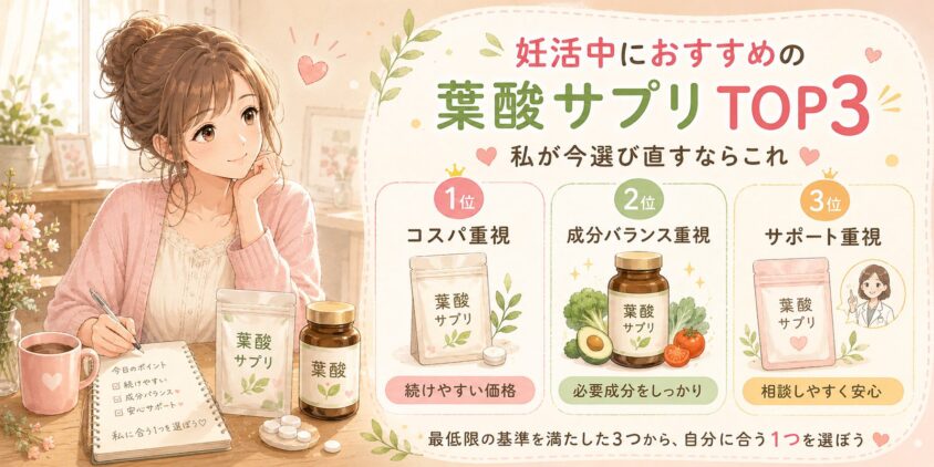 妊活中におすすめの葉酸サプリTOP3【私が今選び直すならこれ】